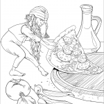 Gnome is Dragging a Slice of Pizza