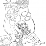 Gnome is Drinking a Cocktail