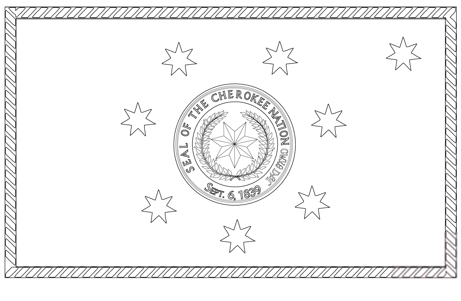 Flaga ludności Cherokee