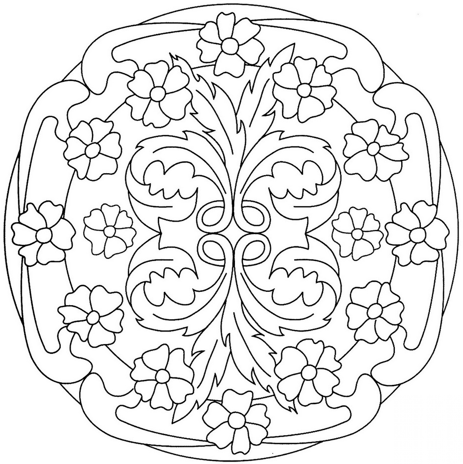 Mandala with Flower Pattern