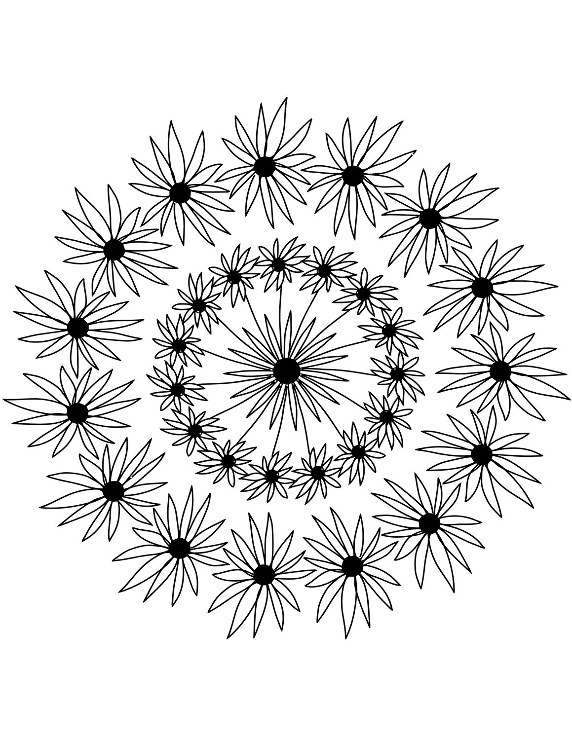 Mandala with Flowers