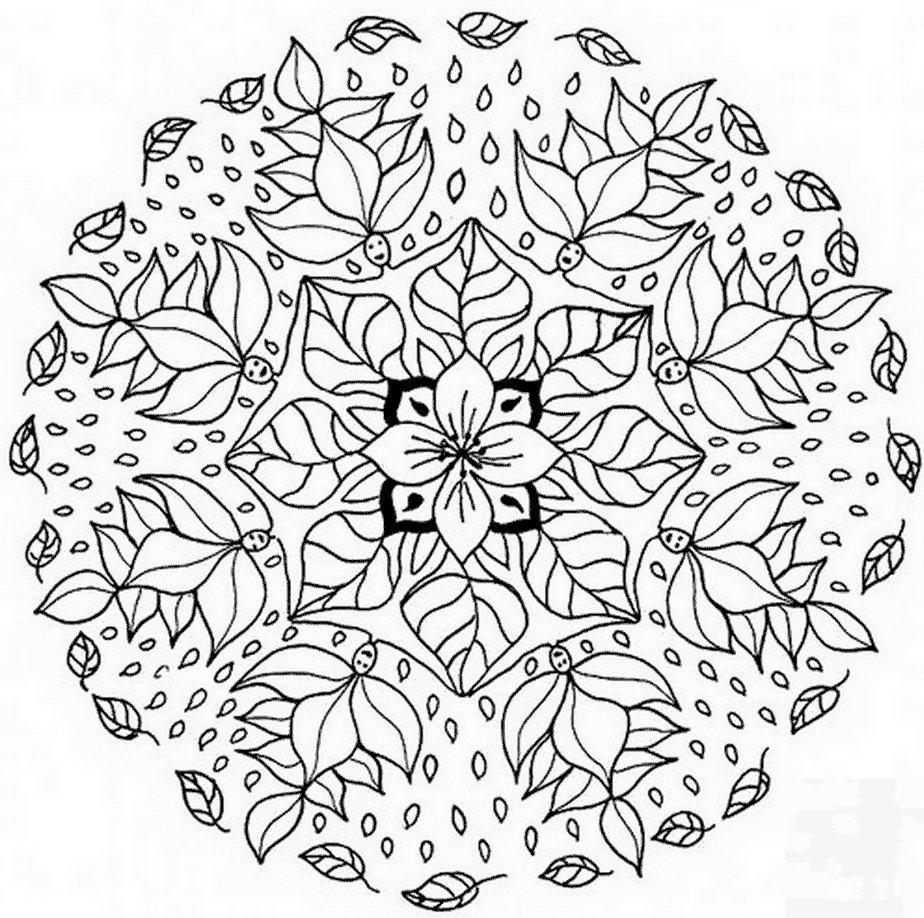 Mandala with Floral Pattern