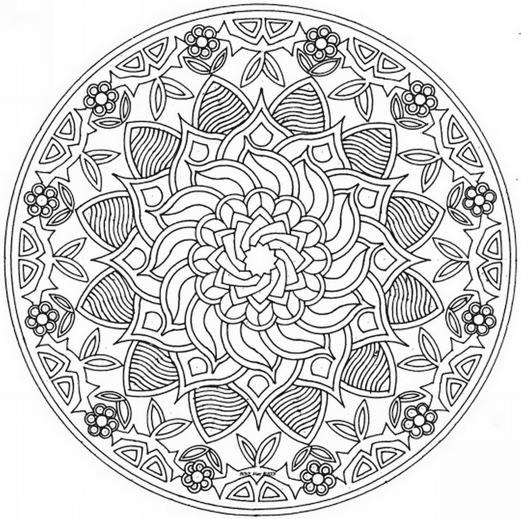 Mandala with Flower Ornament