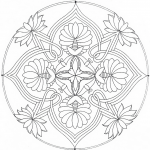 Mandala with Floral Ornament