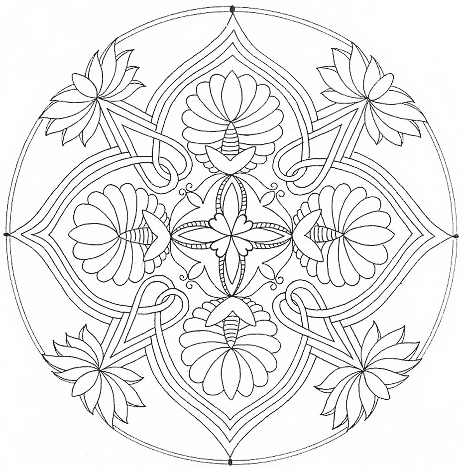 Mandala with Floral Ornament