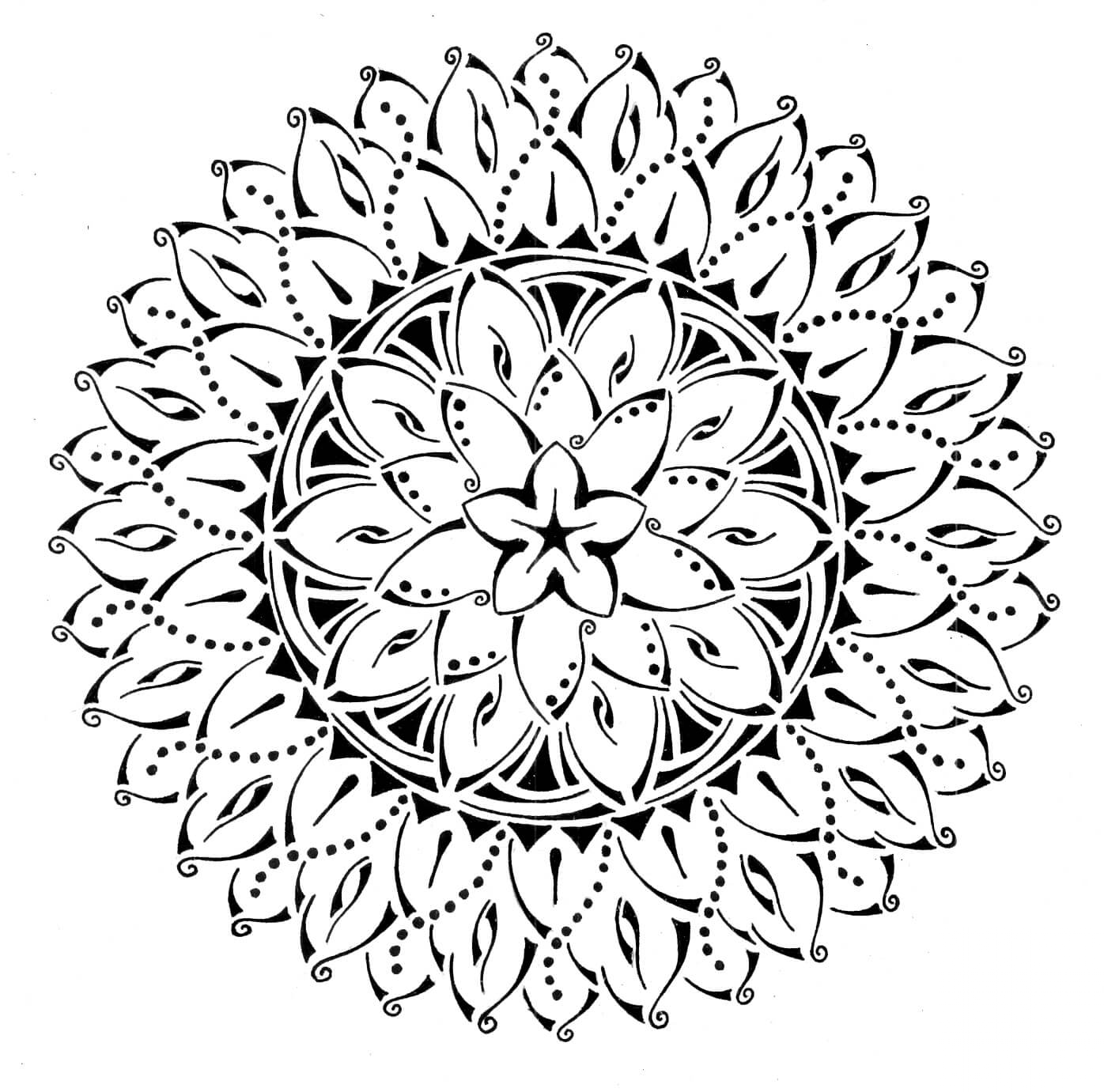 Mandala Kwietny tribal