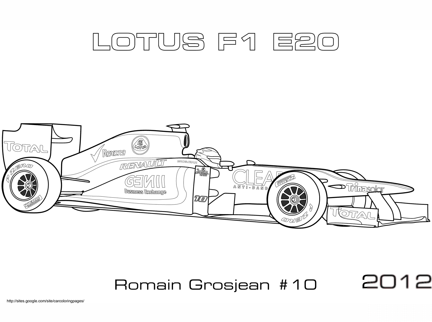 Samochód Formuły 1 	Lotus 2012 E20