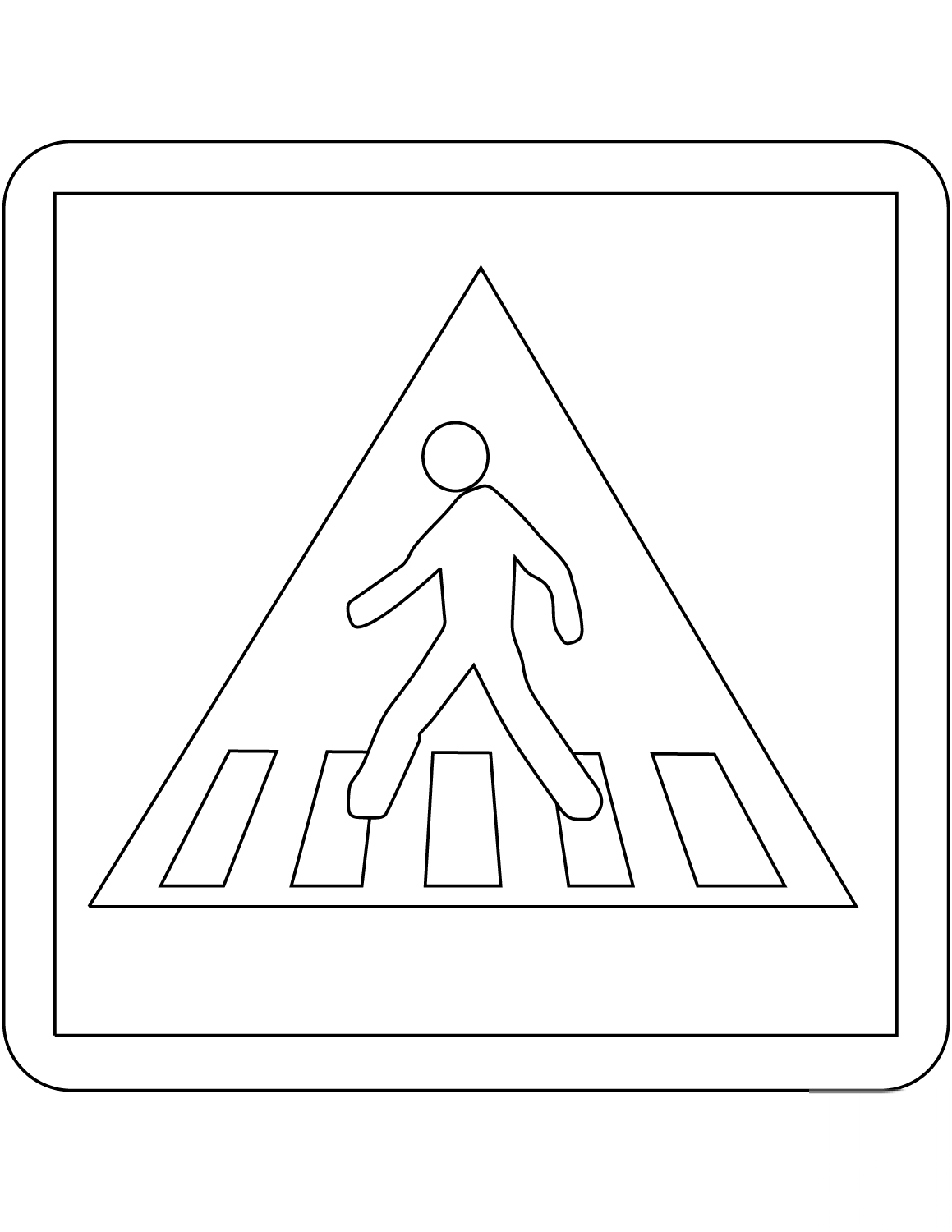 "Pedestrian Crossing" Sign in France