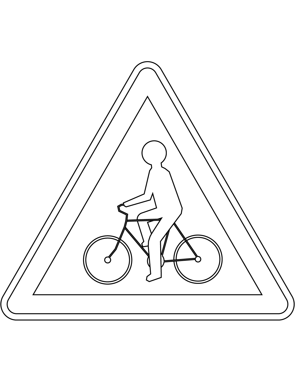 "Cyclists" Sign in France