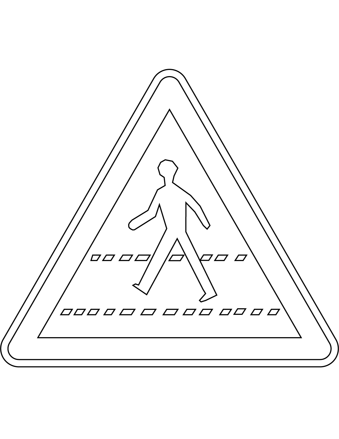 "Pedestrian Crossing Ahead" Sign in...