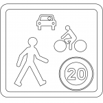 "Living Street" Sign in France