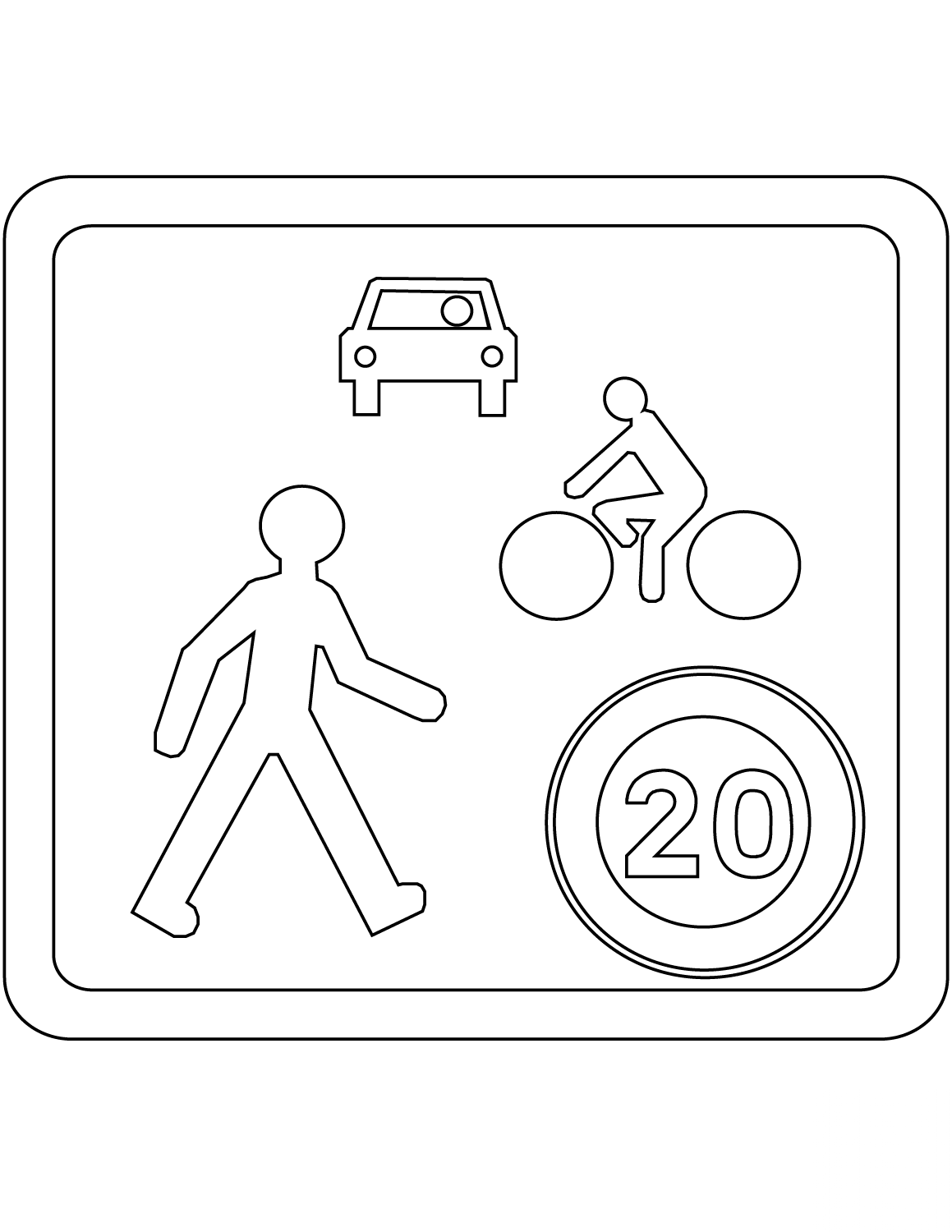 "Living Street" Sign in France