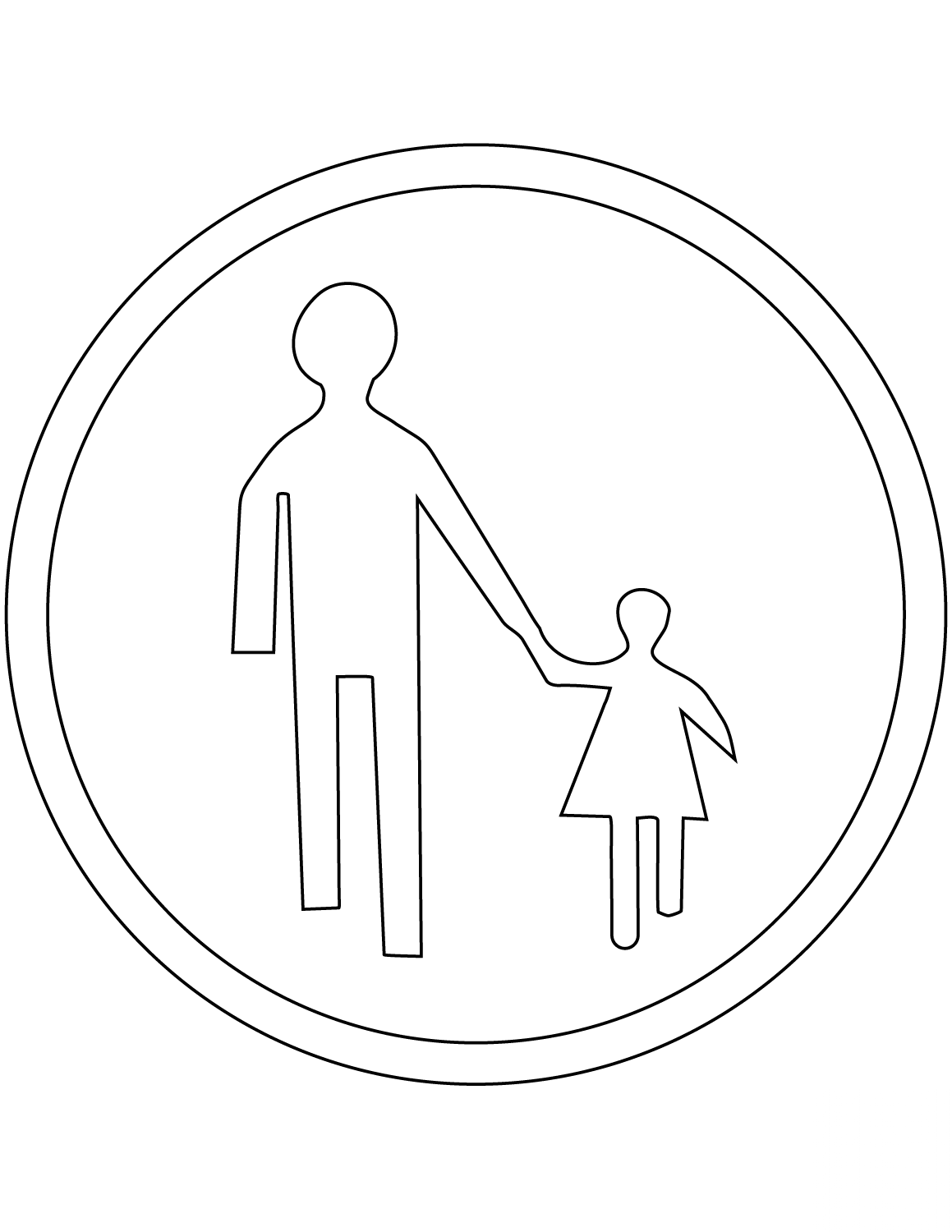 "Pedestrians Only" Sign in France