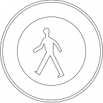 "No Pedestrians" Sign in France