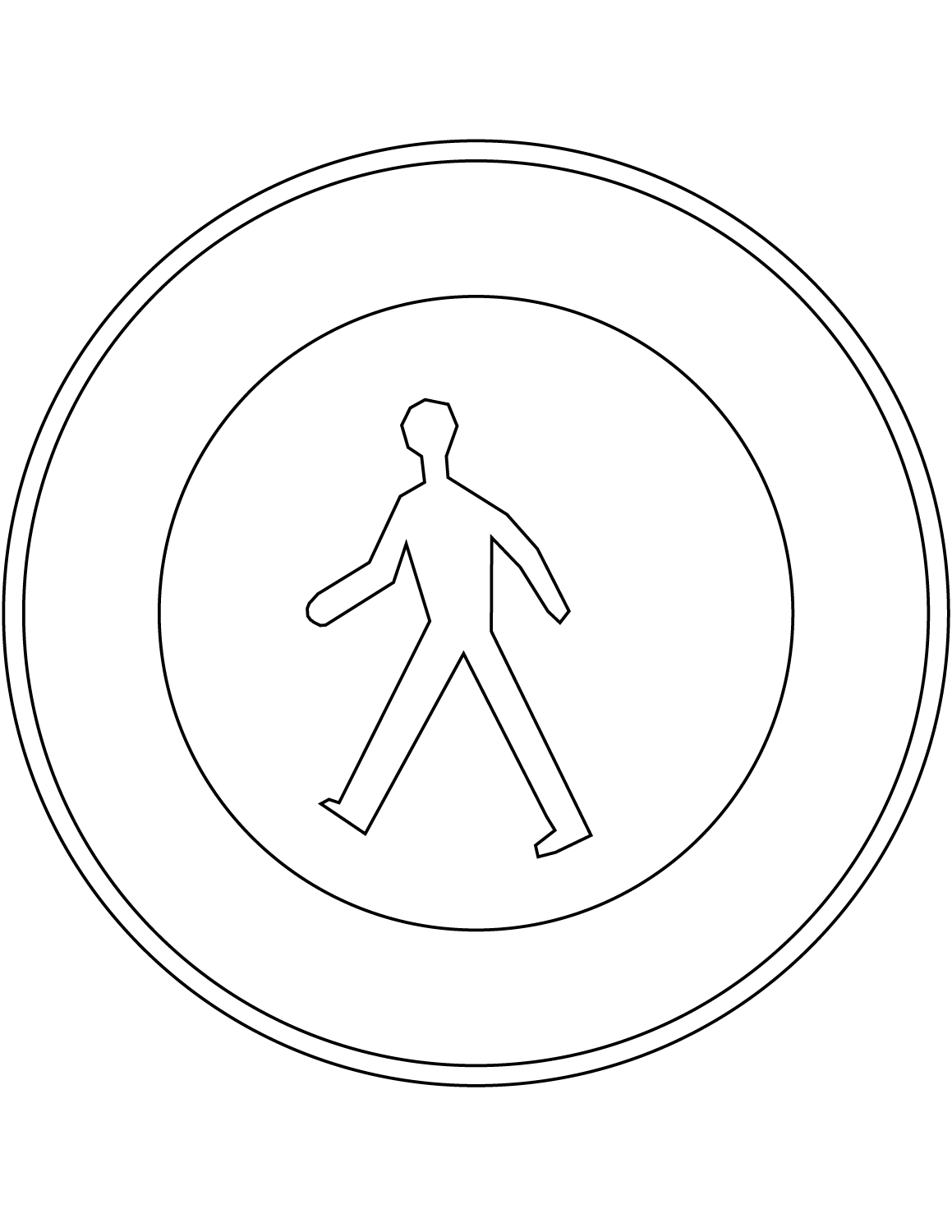 "No Pedestrians" Sign in France