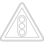 "Traffic Signals Ahead" Sign in France