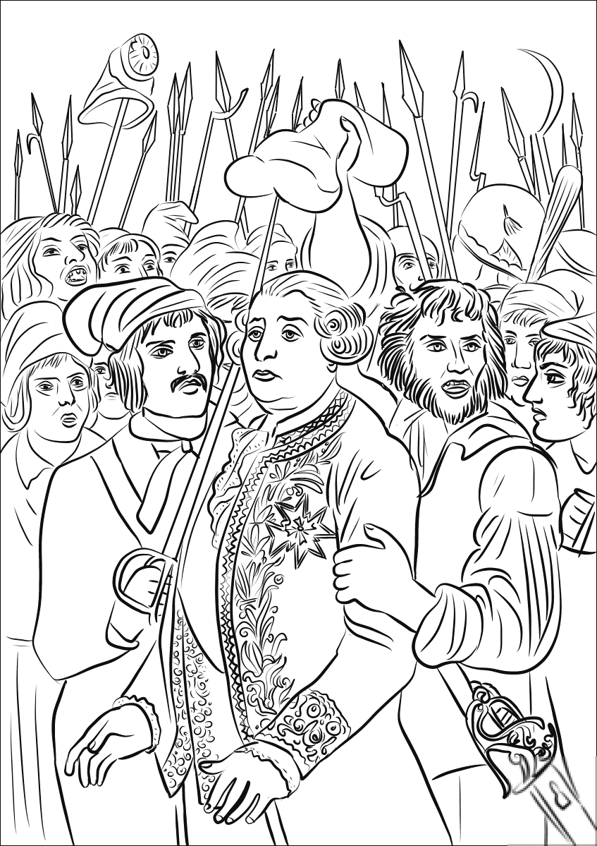 Louis XVI Threatened by the Mob