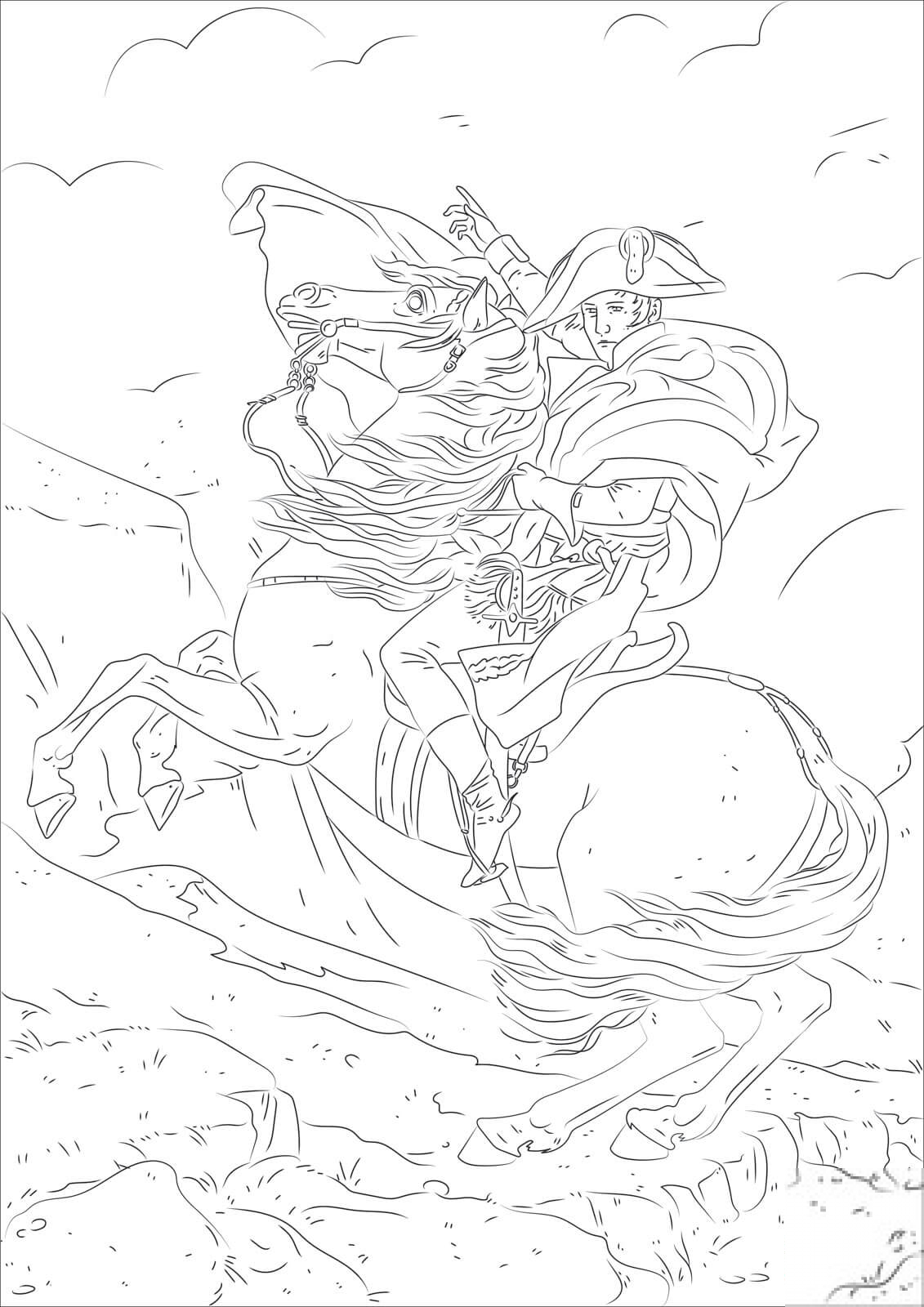 Napoleon przekraczający Przełęcz...