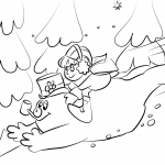 Frosty and Karen Slide down a Snowy...