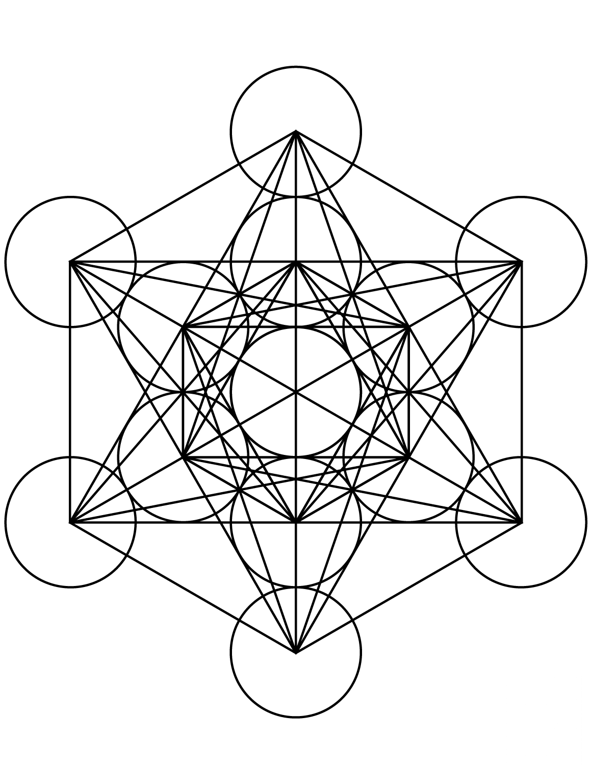 Metatron's Cube Mandala