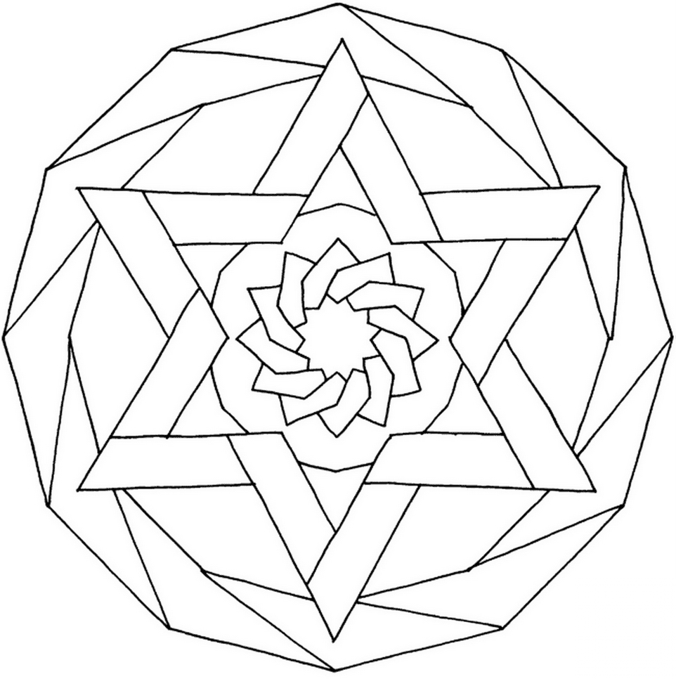 Mandala with Hexagram