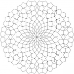 Geometric Mandala with Hexagons and...