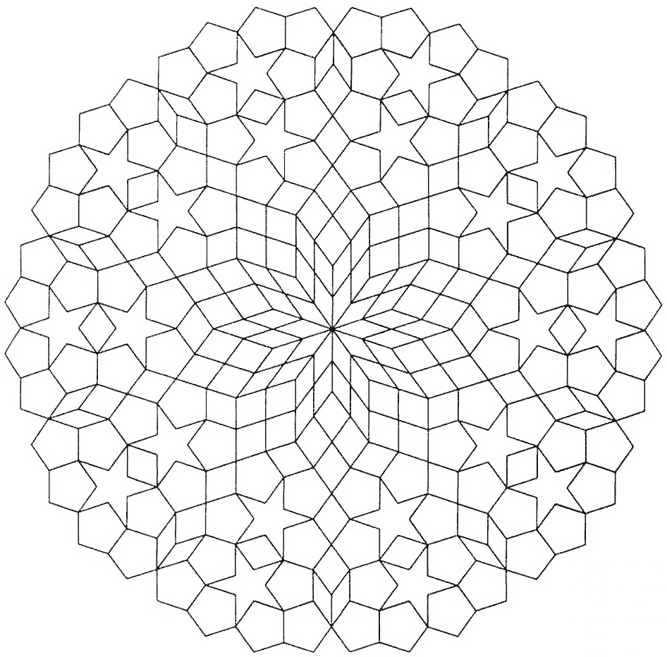 Geometric Mandala with Hexagons and...