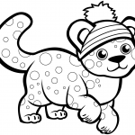 Cute Cheetah in Winter Hat