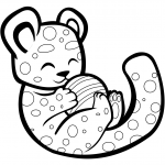 Cute Cheetah Playing with a Ball