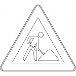 "Roadworks Ahead" Sign in Germany