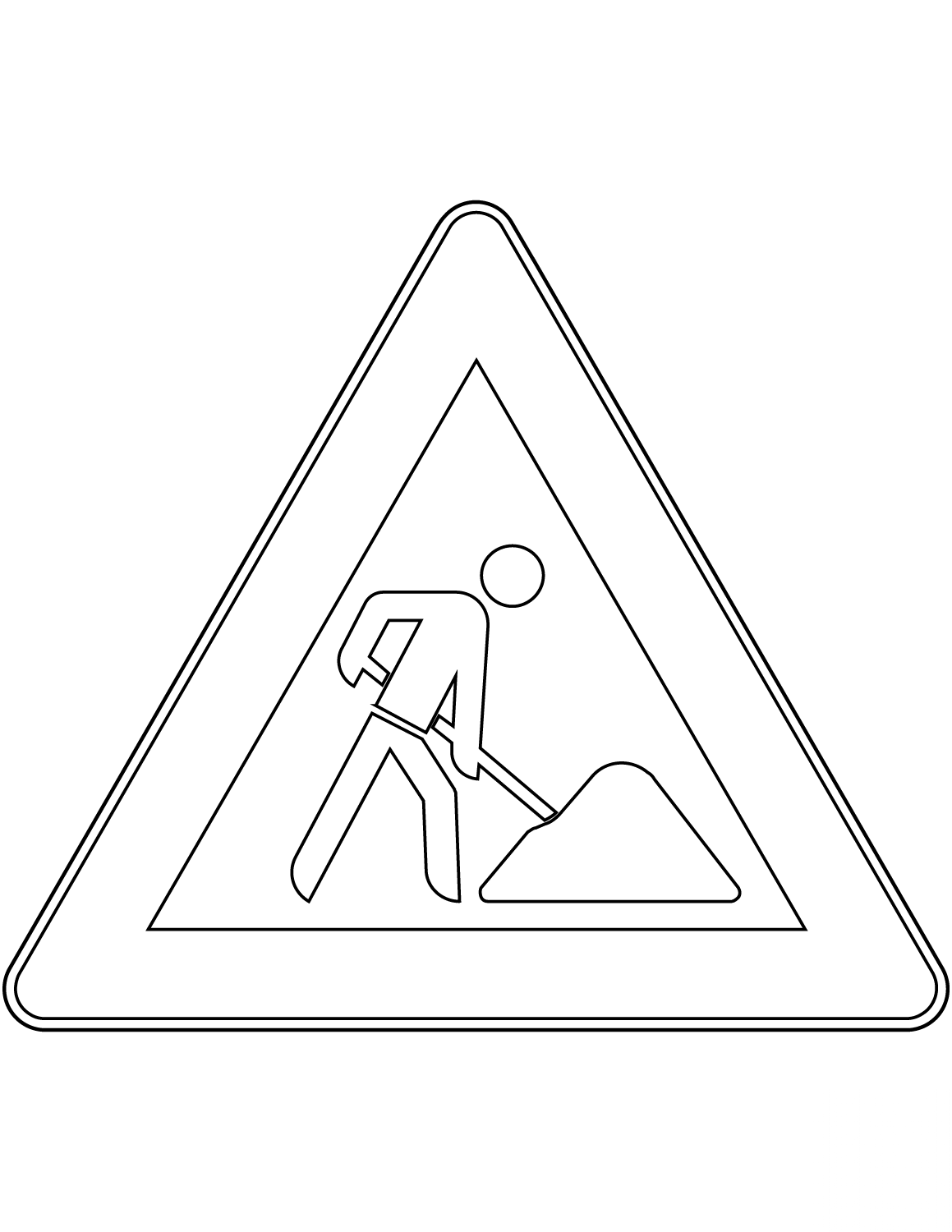 "Roadworks Ahead" Sign in Germany