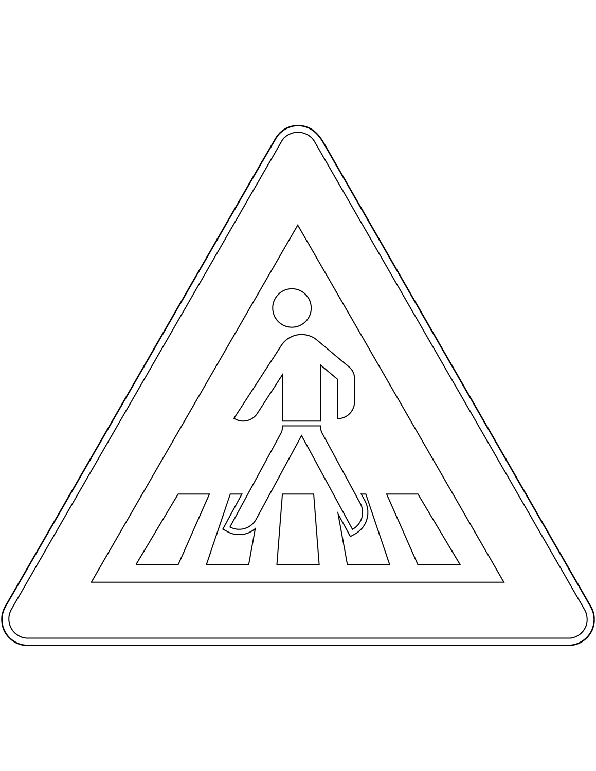 "Pedestrian Crossing Ahead" Sign in...