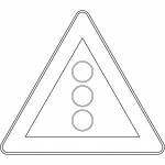 "Traffic Signals Ahead" Sign in...