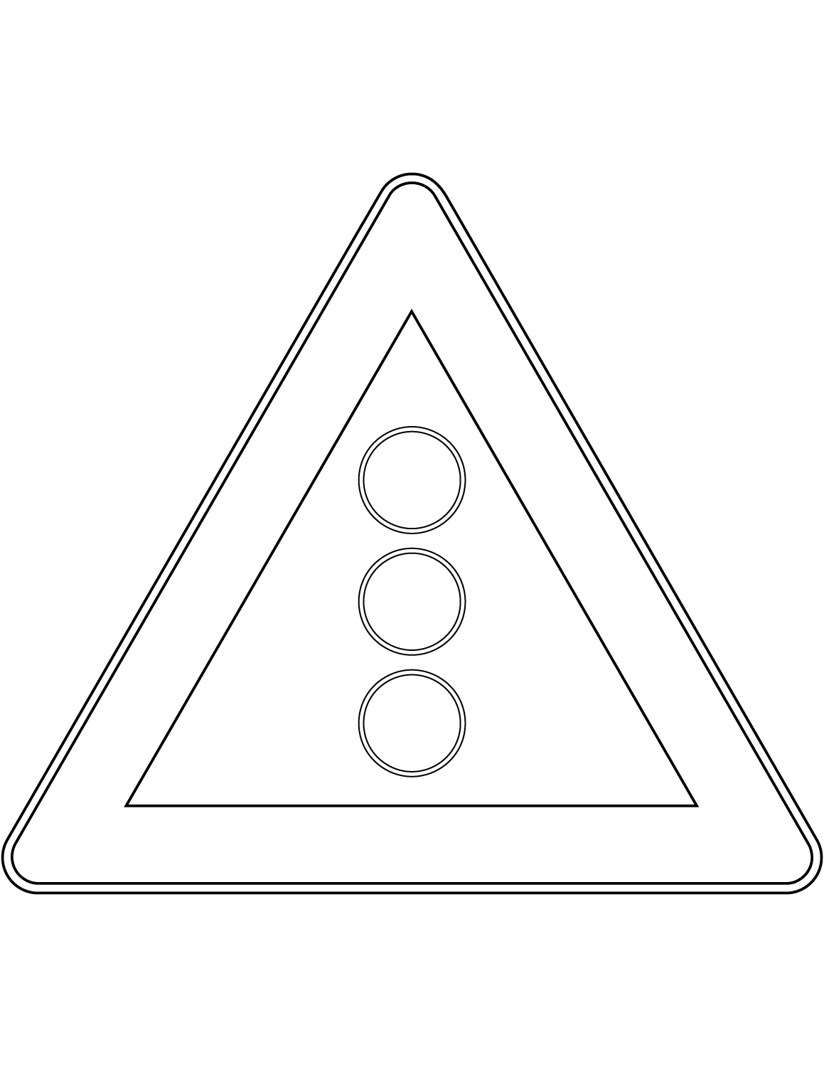 "Traffic Signals Ahead" Sign in...