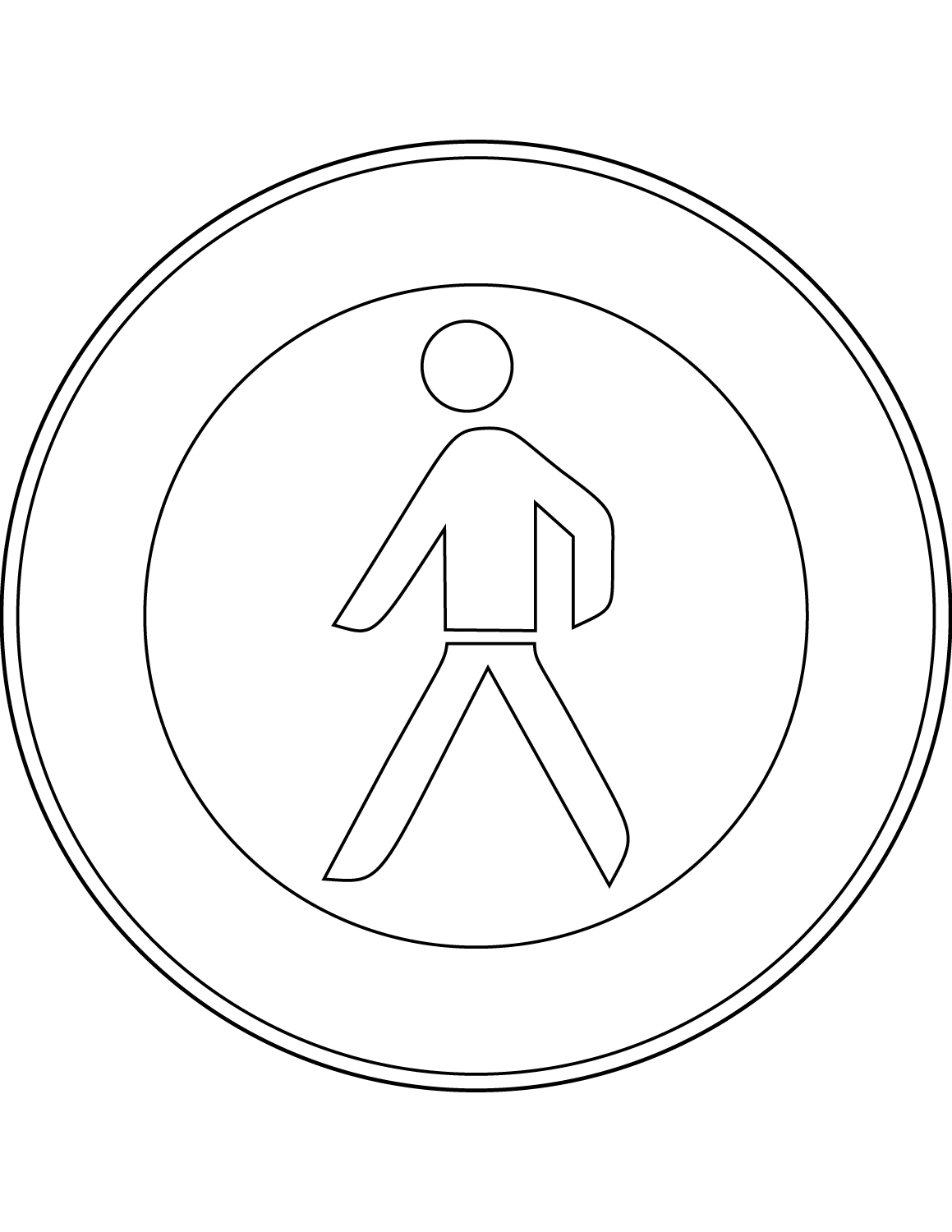 "No Pedestrians" Sign in Germany