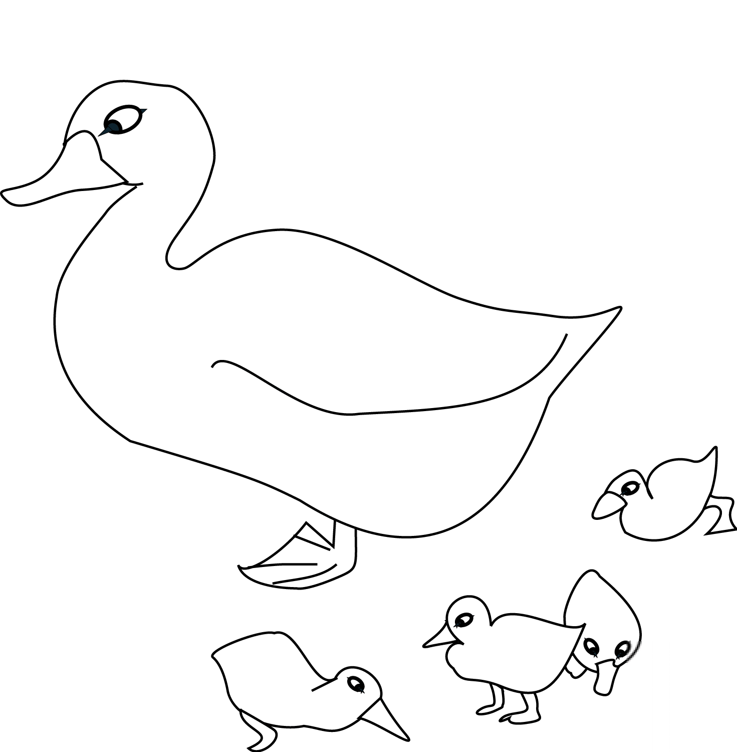 Mother Goose and Her Goslings