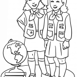 Dziewczynki Brownie z Girl Scouts