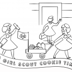 Dziewczynki Brownie sprzedające...