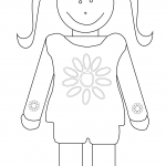 Girl Scout nosząca stokrotkę