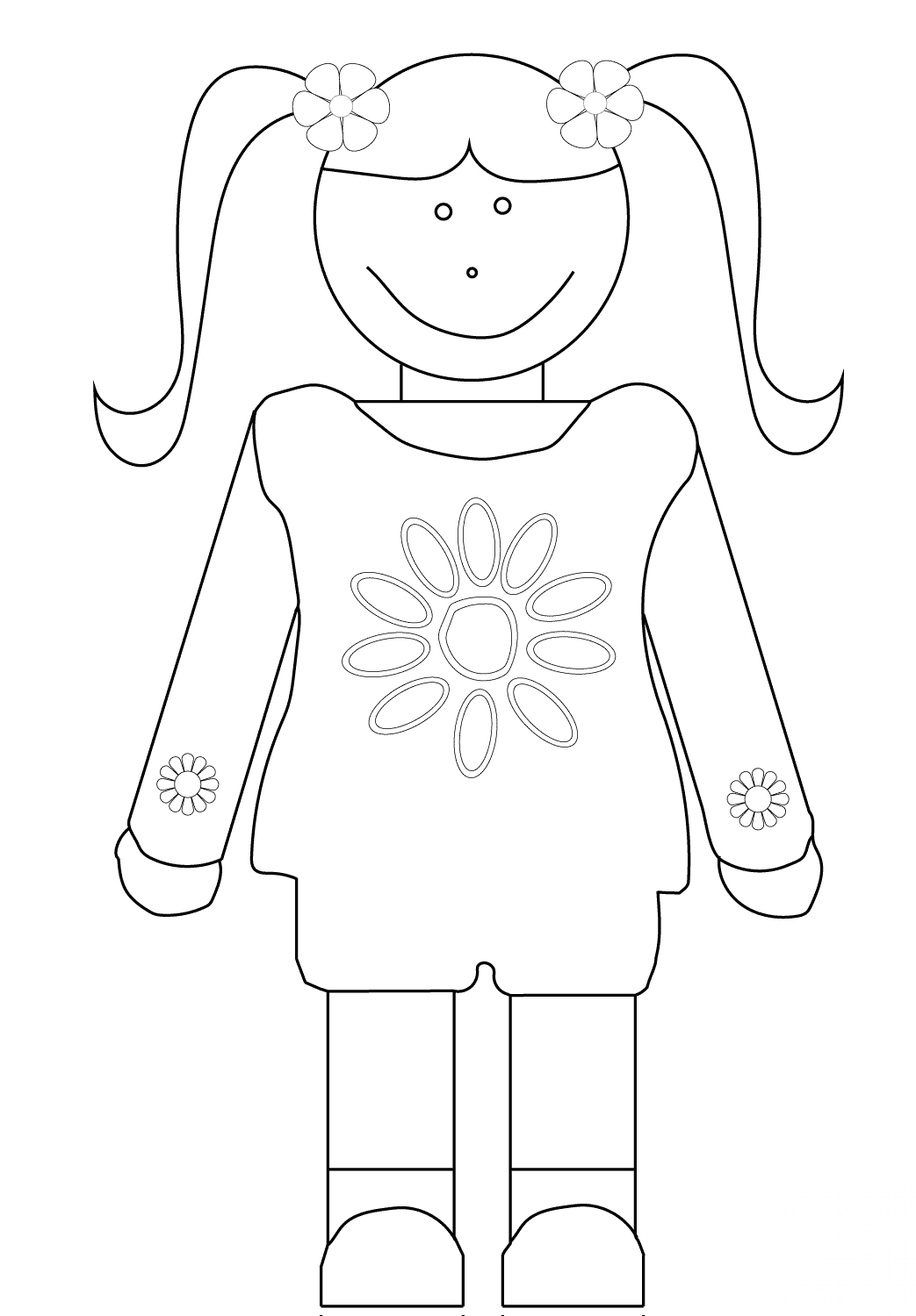 Girl Scout nosząca stokrotkę