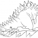 Godzilla wyłaniająca się z morza