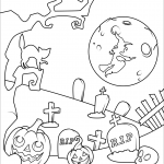 Halloween Cemetery with Jack O...