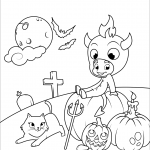 Cute Little Devil with a Cat and...