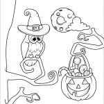 Halloween Owl and Jack O'Lanterns...