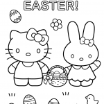Hello Kitty with Easter Bunny