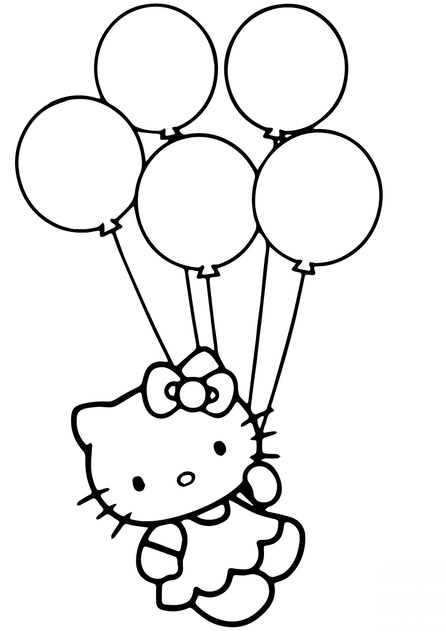 Hello Kitty with Balloons
