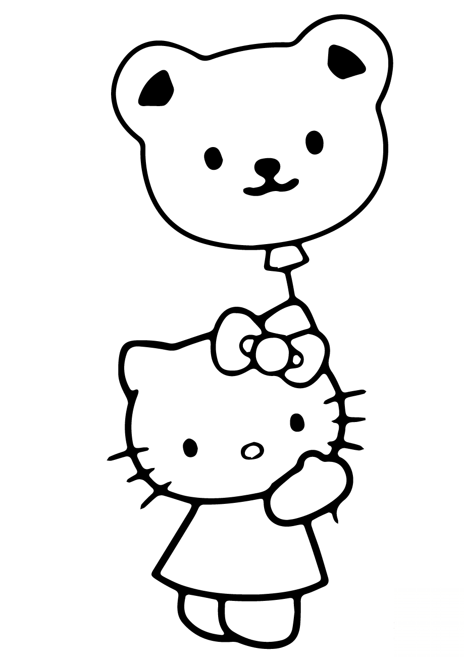 Hello Kitty with Valentine Balloon