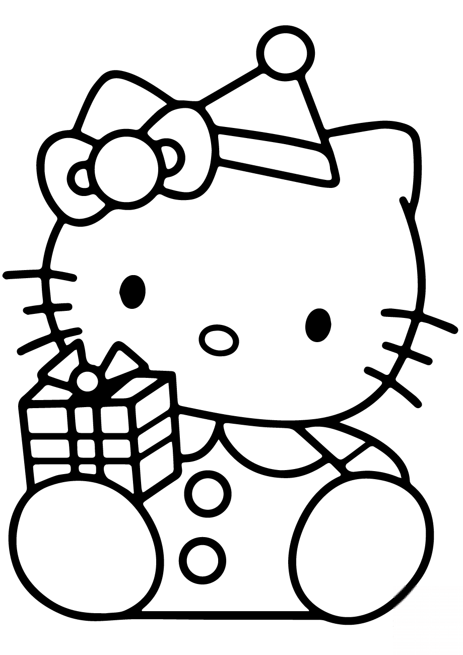 Hello Kitty with Christmas Gift Box