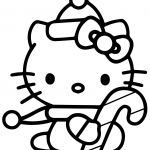 Hello Kitty with Christmas Candy Cane
