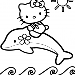 Hello Kitty Rides a Dolphin
